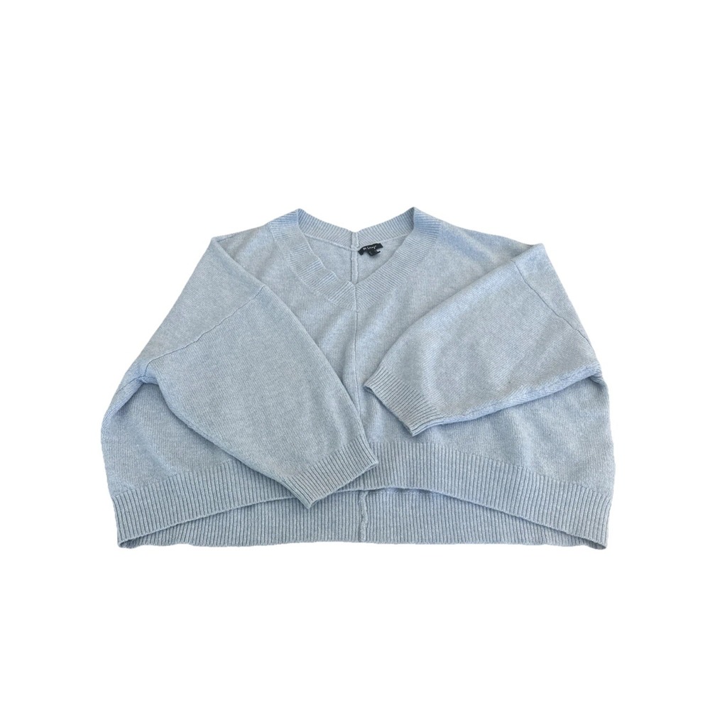 Light Blue Plus Size 22 Women's Slouchy Pullover Sweater Cozy